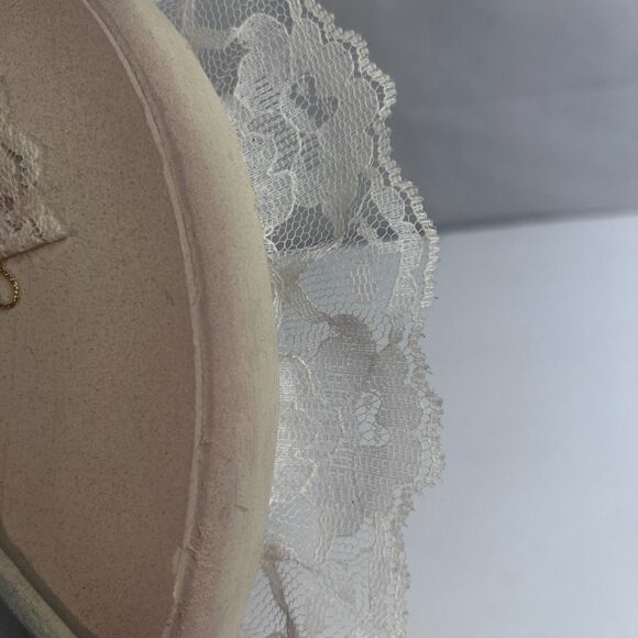 Victorian Oval Wooden Frame Lace Trim Regency Boot Shabby Chic Cottage Core - Picture 5 of 6